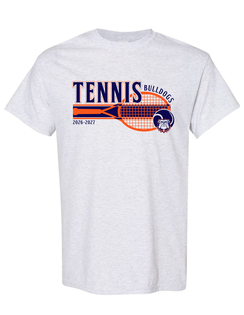 North Tennis Gildan Stripe Short Sleeve T-Shirt Ash Grey