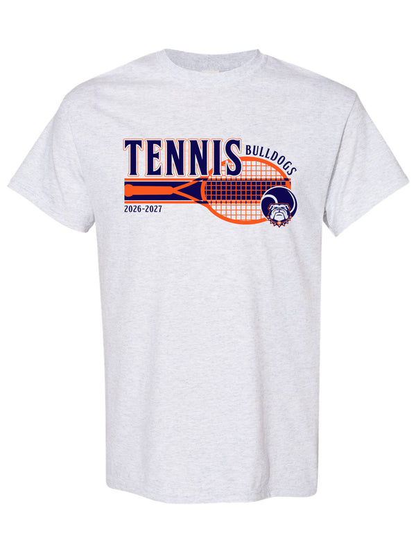North Tennis Gildan Stripe Short Sleeve T-Shirt Ash Grey