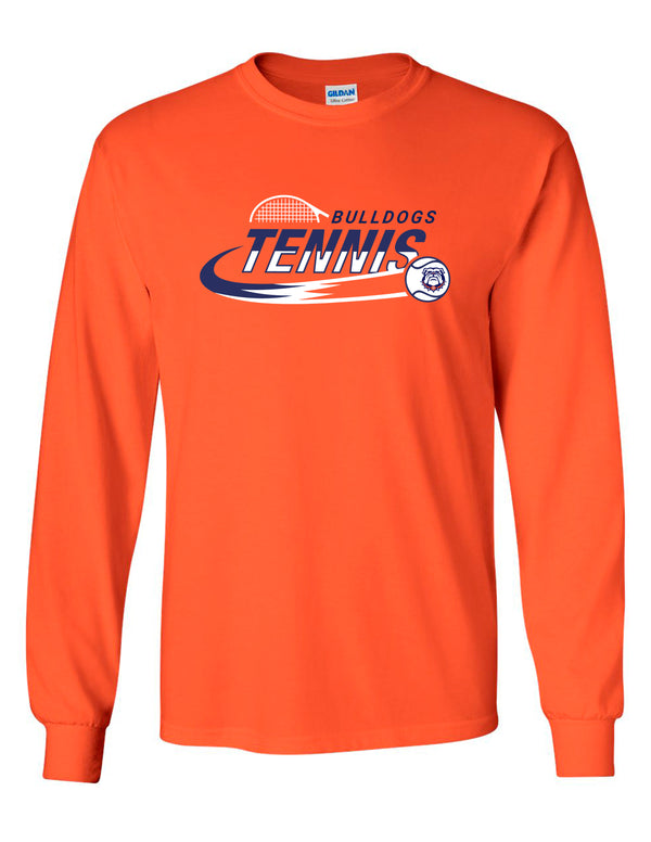 North Tennis Gildan Swoosh Long Sleeve T-Shirt Orange