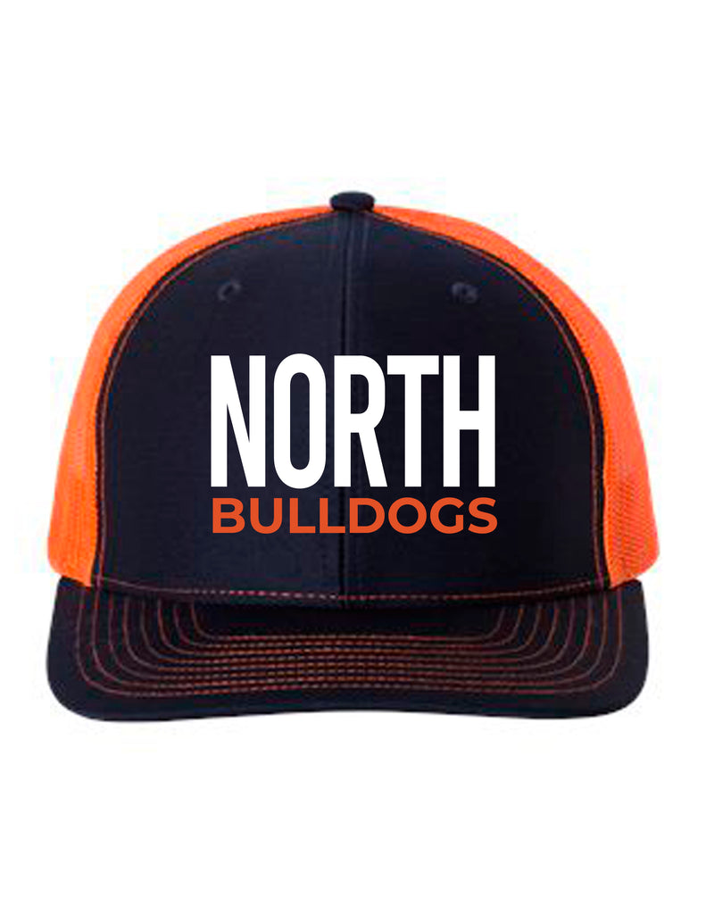 North Soccer Navy & Orange Embroidered Snapback