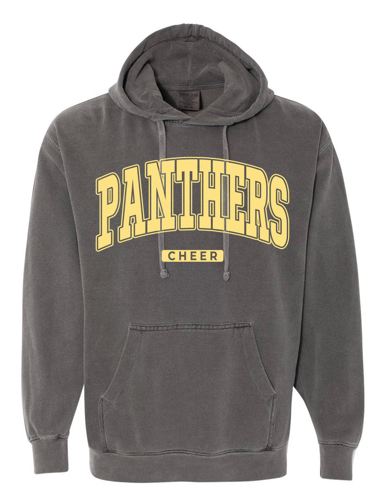 Plano East Cheer Oversized Panthers Pepper Comfort Colors Hoodie