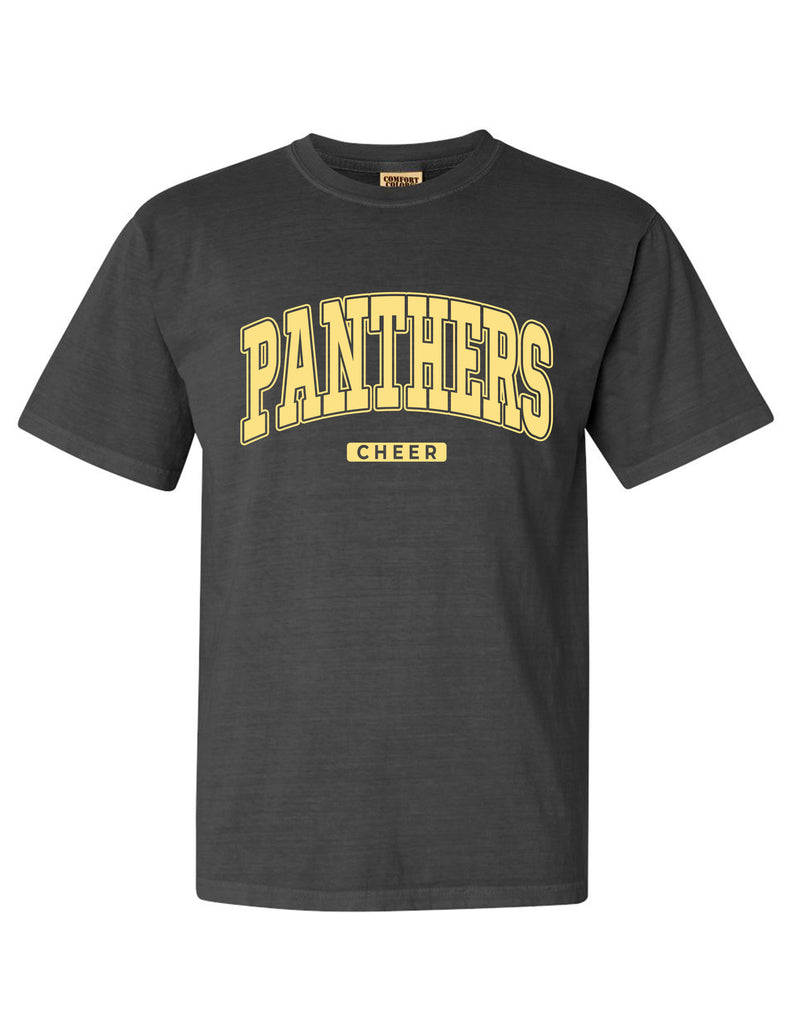 Plano East Cheer Oversized Panthers Pepper Comfort Colors Tee