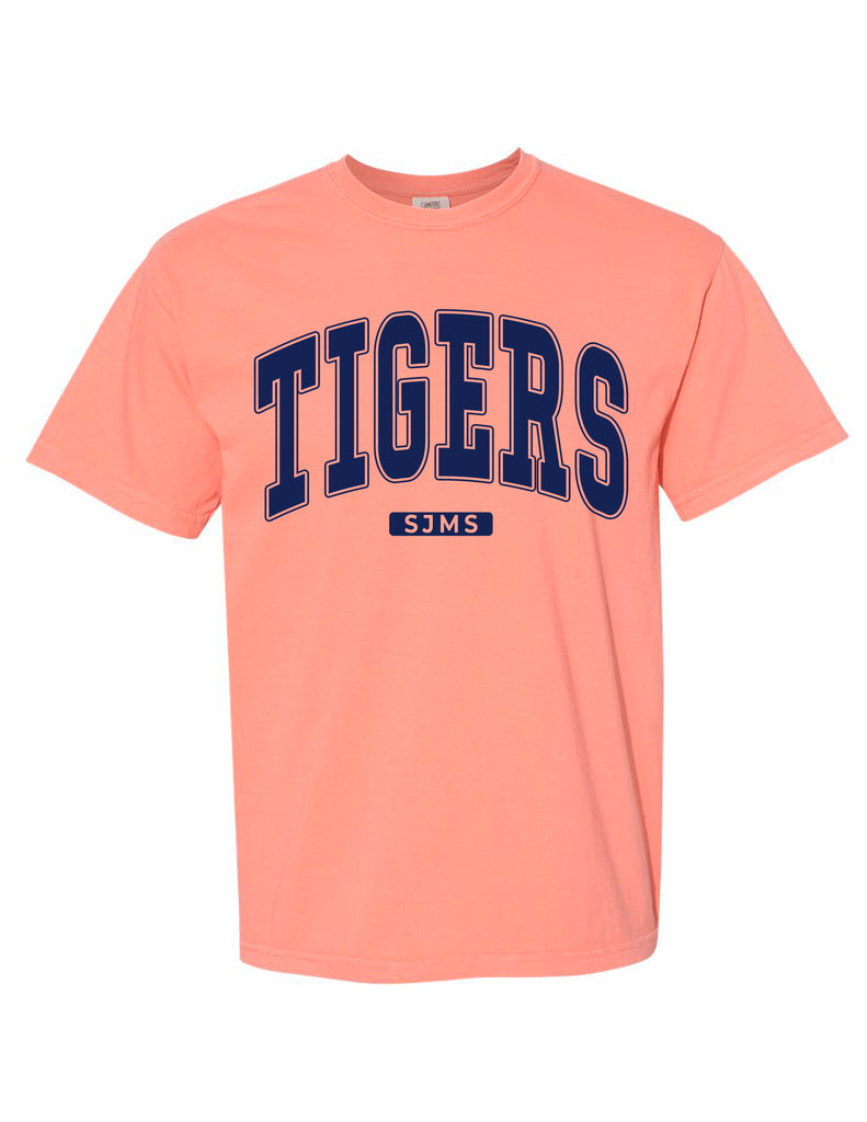 SJMS Oversized Print Tigers Terracotta Tee