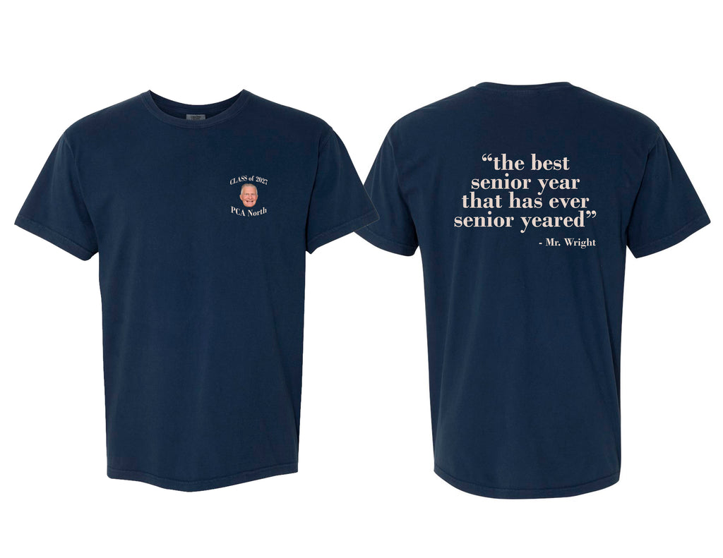 PCA North Class of 2027 Navy Comfort Colors Senior Shirt
