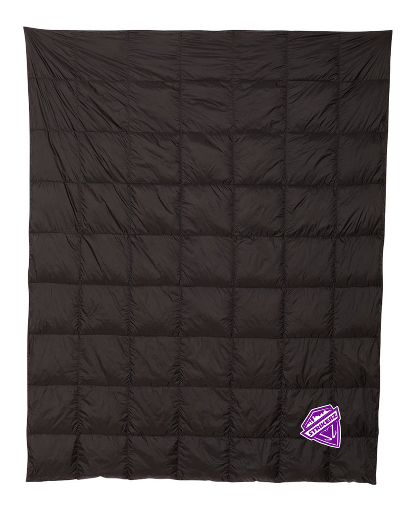 Strikerz Packable Down Blanket with Embroidered Logo