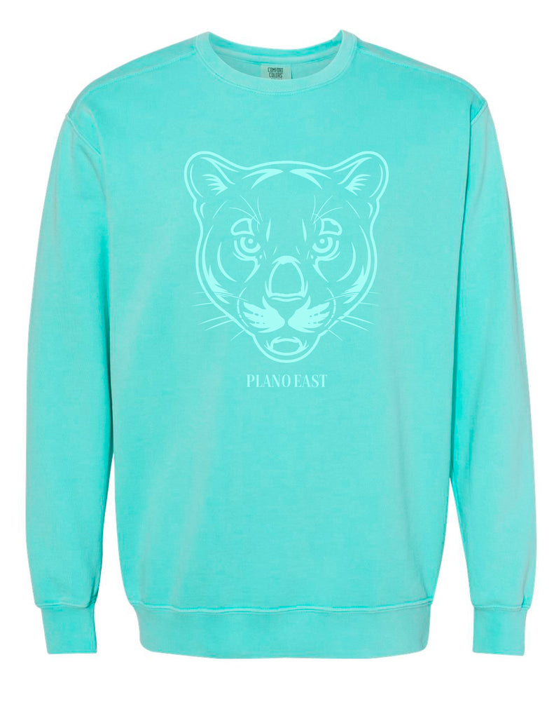 Plano East Cheer Panther Monotone Chalky Mint Comfort Colors Crewneck