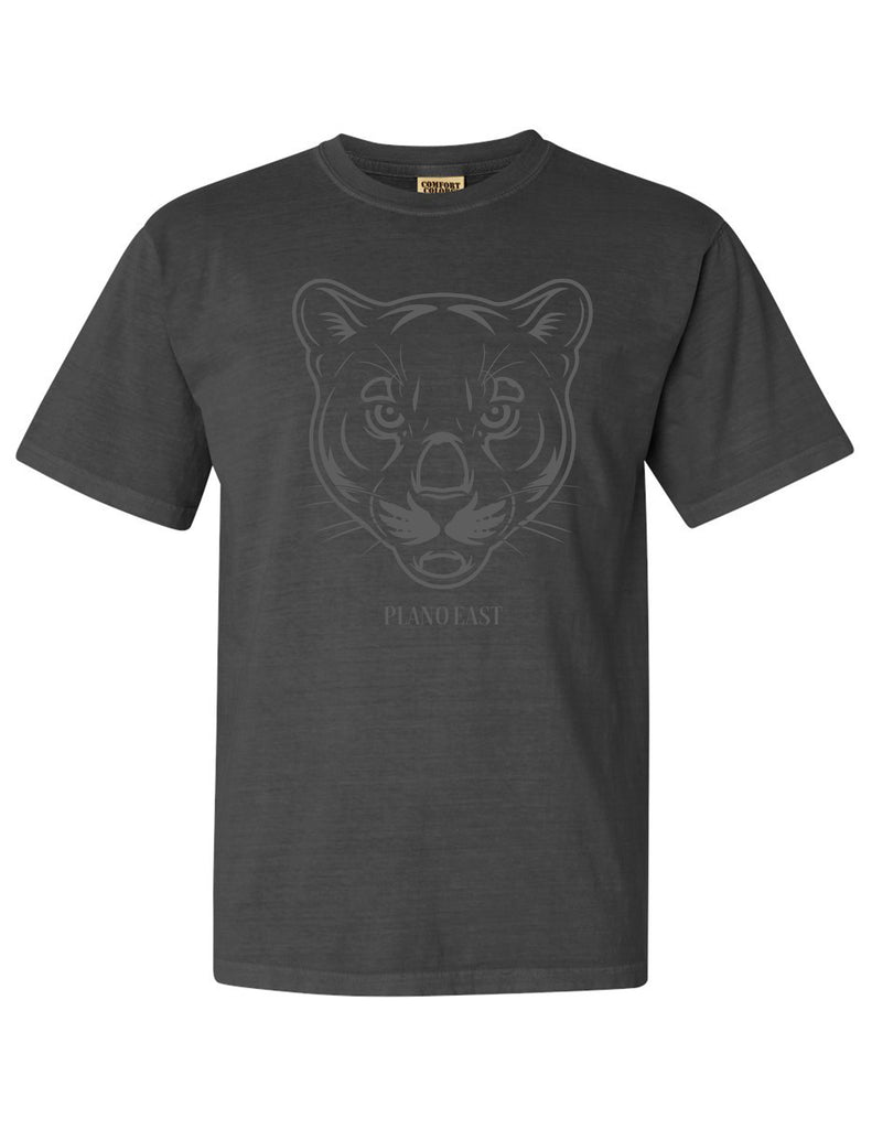 Plano East Cheer Panther Monotone Pepper Comfort Colors Tee