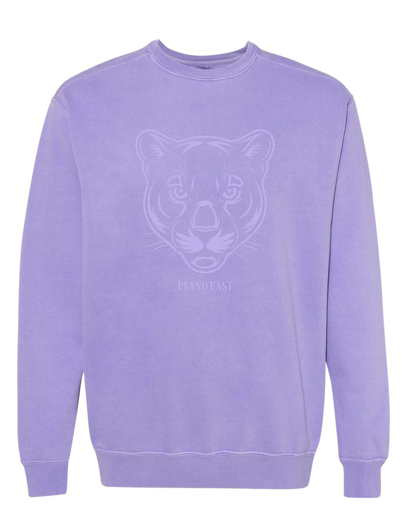 Plano East Cheer Panther Monotone Violet Comfort Colors Crewneck