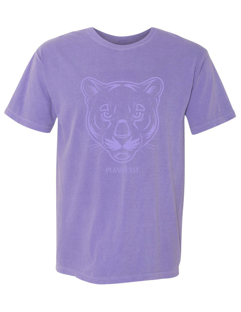 Plano East Cheer Panther Monotone Violet Comfort Colors Tee