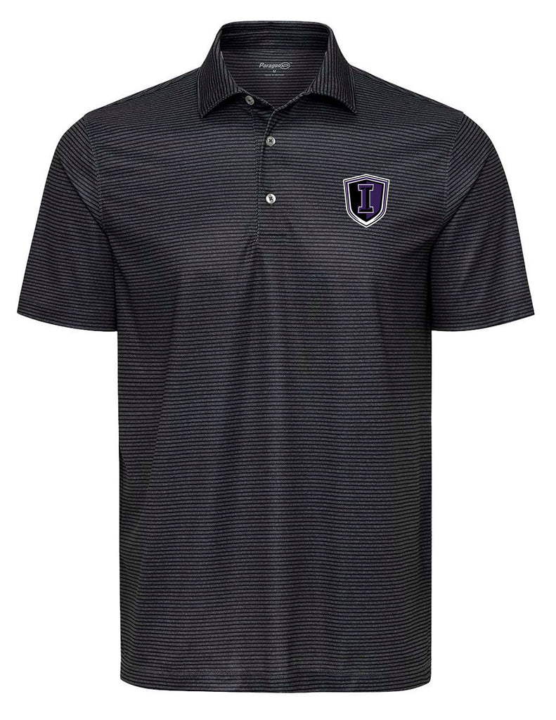 Indy Cheer Paragon Striped Heather Black Polo