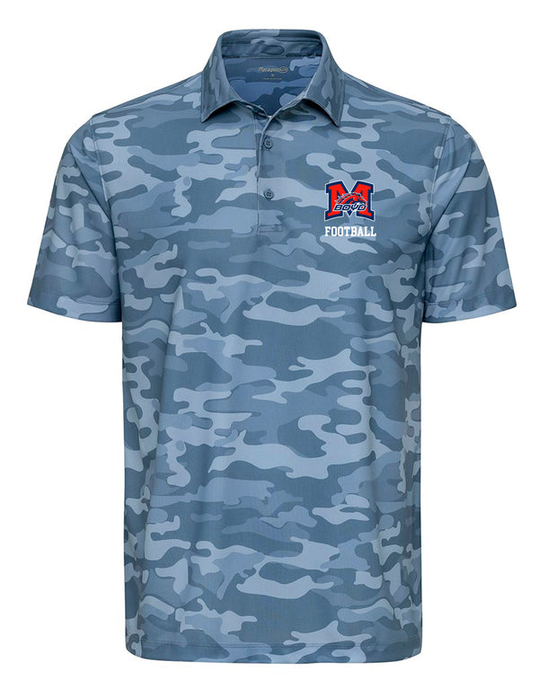 Boyd Football Paragon Camo Polo Navy Embroidered