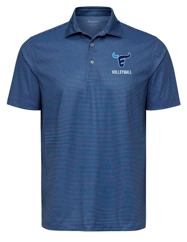 Emerson Volleyball Paragon Striped Navy Polo