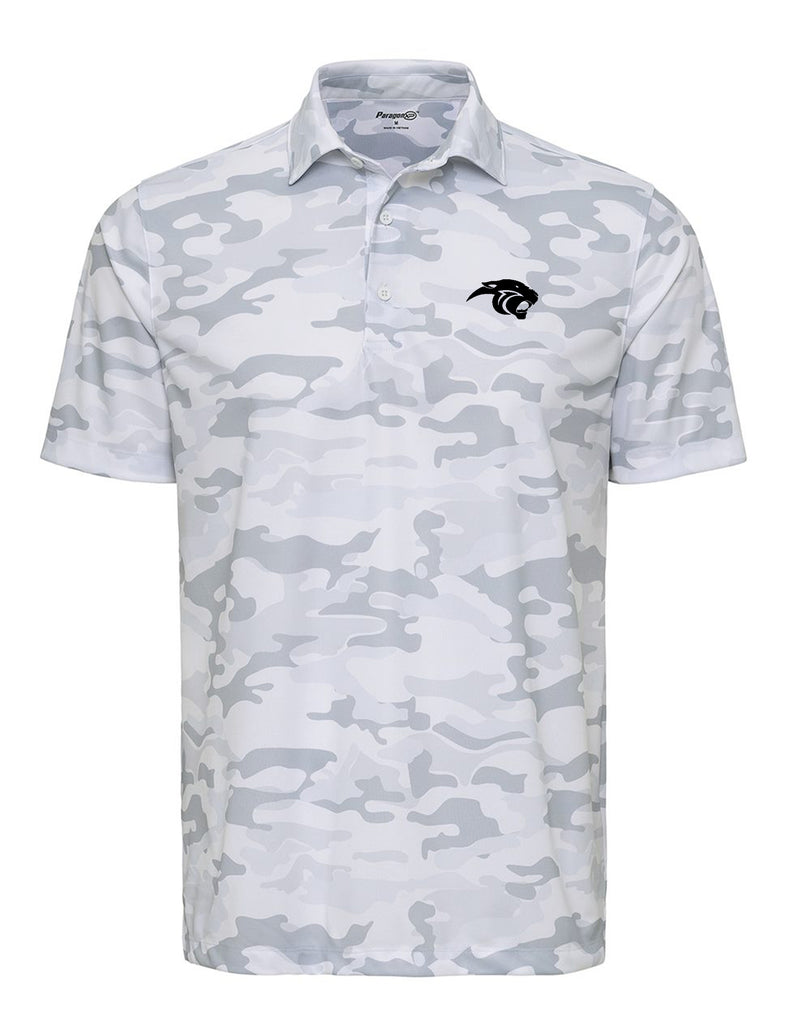 Plano East Cheer Paragon White Camo Polo with Embroidered Logo