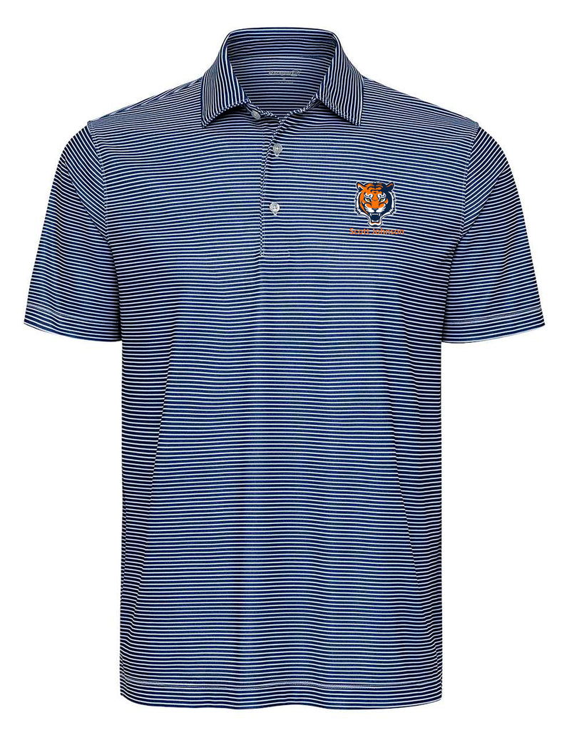 SJMS Paragon Striped Polo with Embroidered Logo