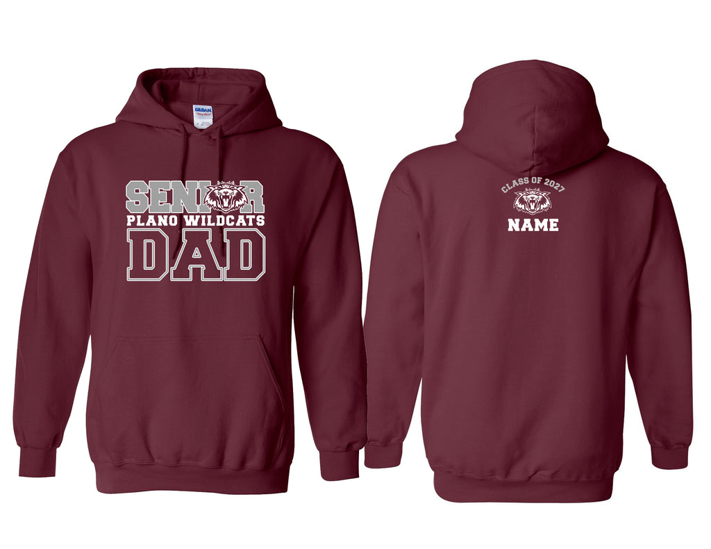 Plano Senior Cheer Maroon Gildan DAD Hoodie