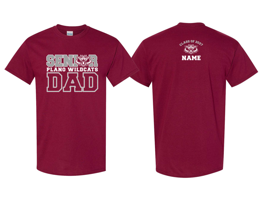 Plano Senior Cheer Maroon Gildan DAD Tee