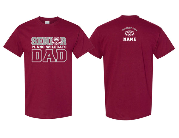 Plano Senior Cheer Maroon Gildan DAD Tee