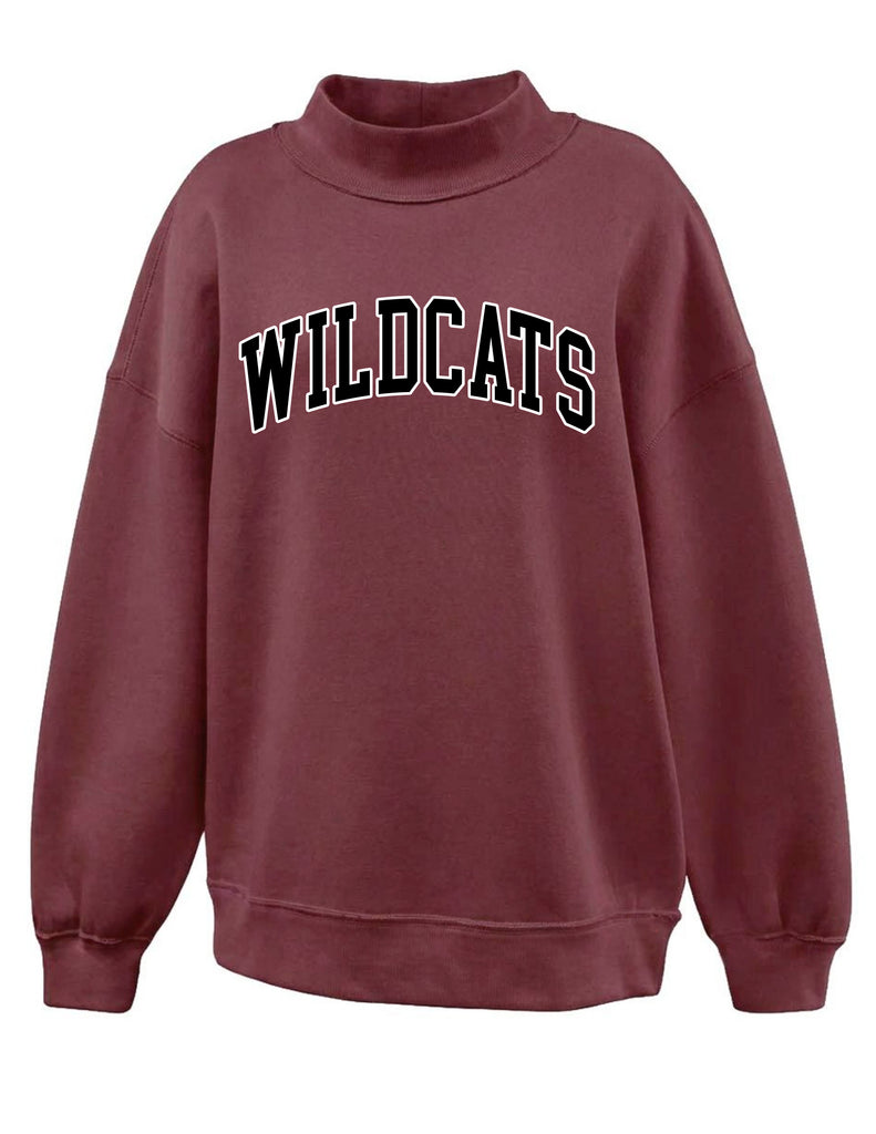 Plano Senior Cheer Maroon Mockneck with Applique