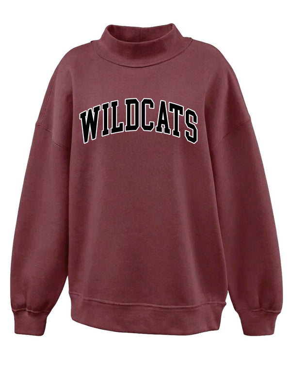 Plano Senior Cheer Maroon Mockneck with Applique