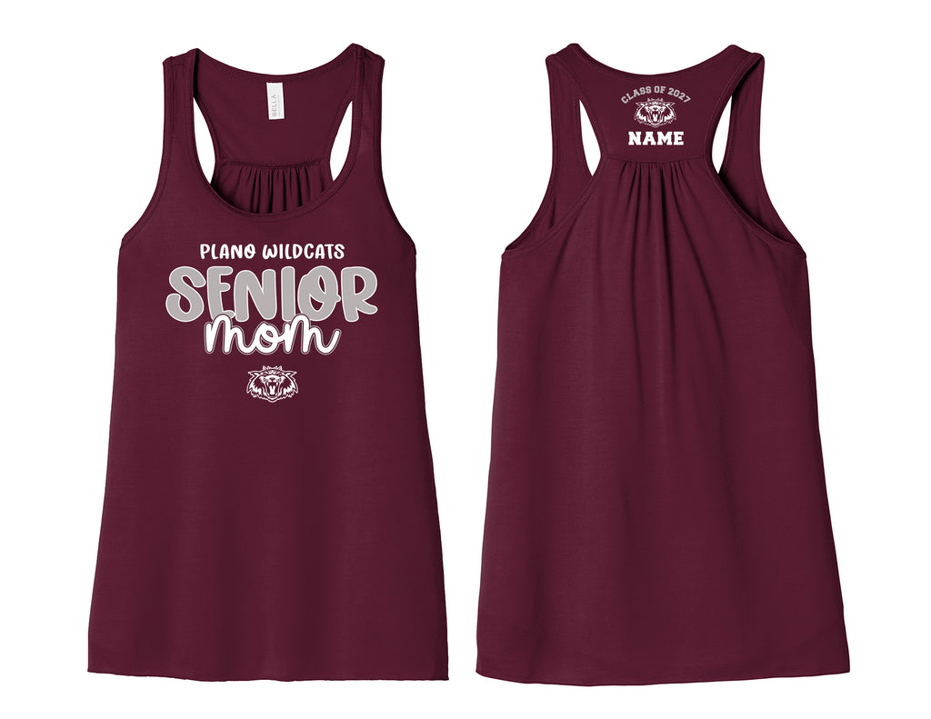 Plano Senior Cheer Maroon Bella Canvas MOM Tank