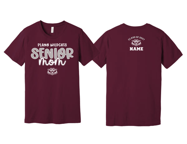 Plano Senior Cheer Maroon Bella Canvas MOM Tee