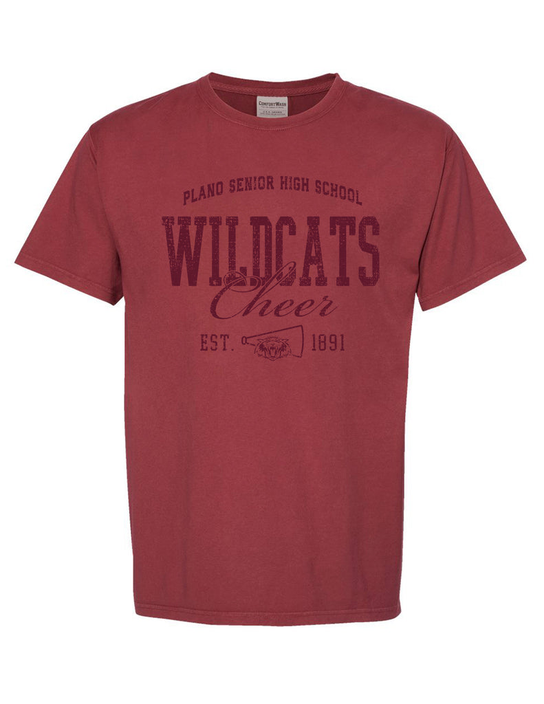 Plano Senior Cheer Cayenne Monochromatic Comfort Wash Tee