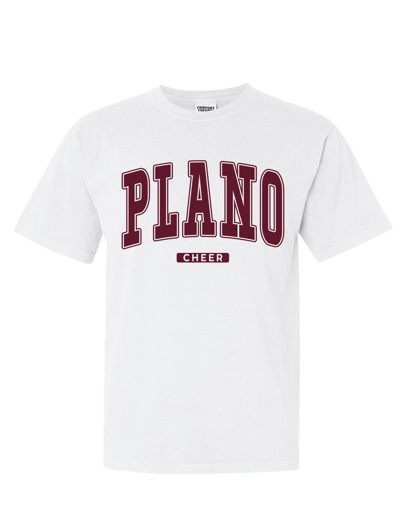 Plano Senior Cheer White Comfort Color Tee (With or Without CHEER)