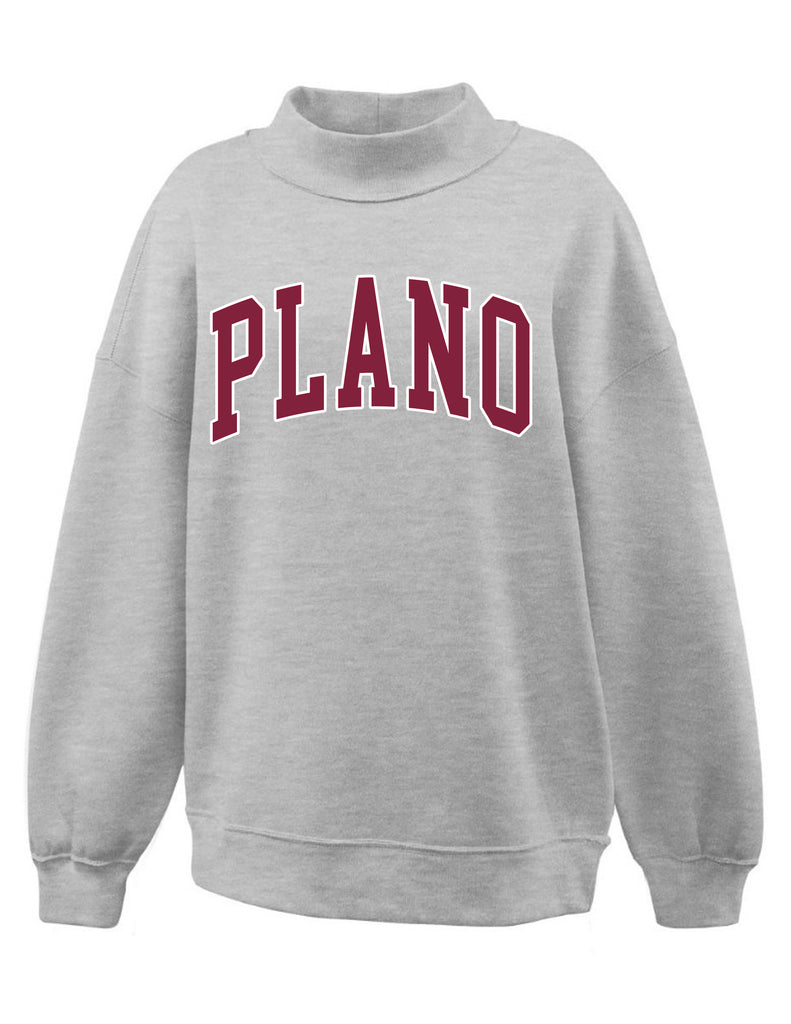 Plano Senior Cheer Gray Mockneck with Applique
