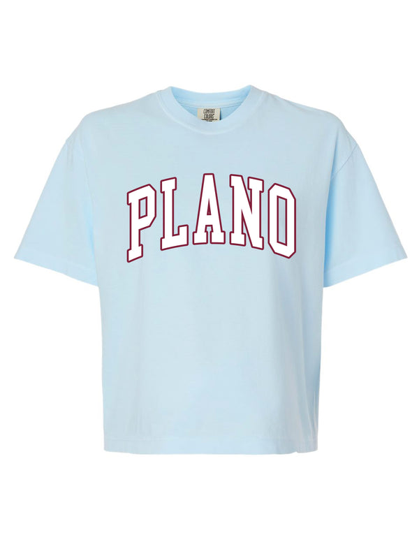 Plano Senior Cheer Chambray Comfort Color Cropped Tee
