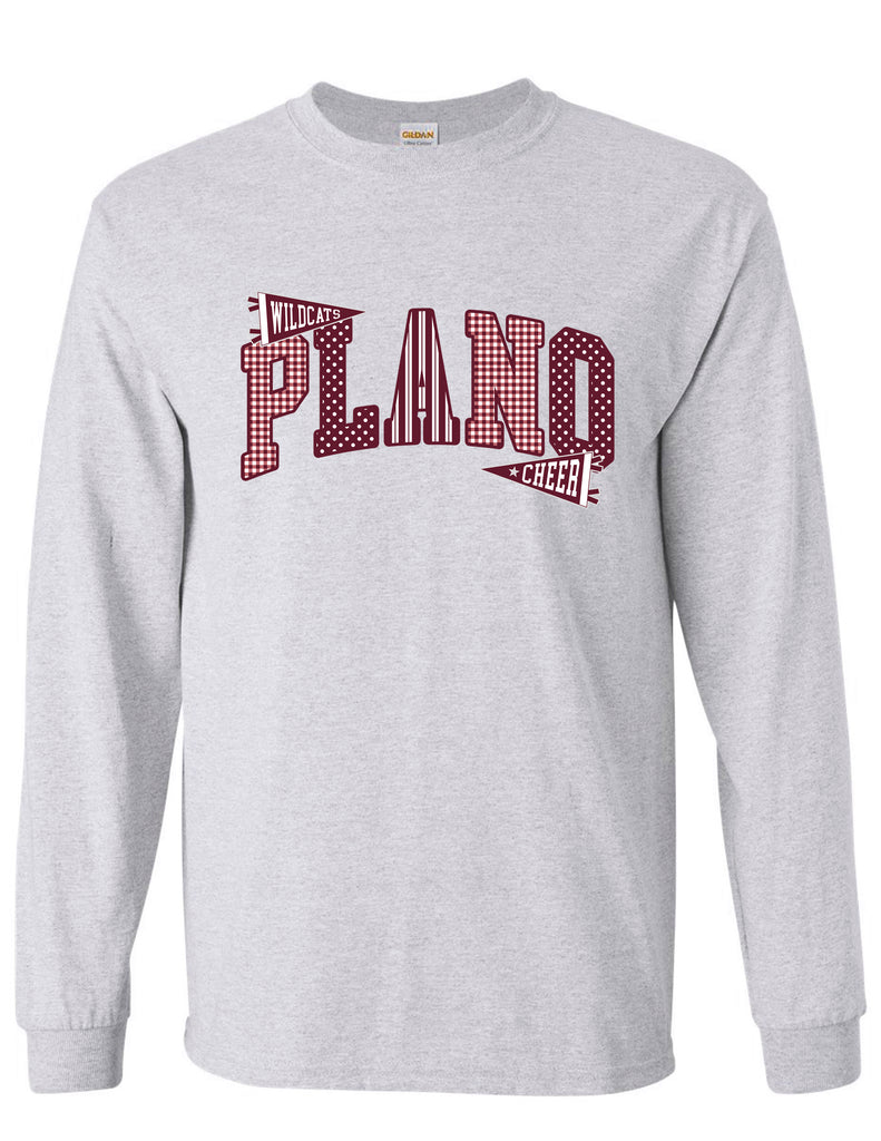 Plano Senior Cheer Ash Gray Gildan Long Sleeve Tee