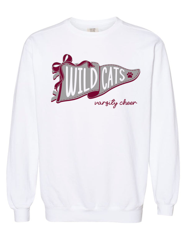 Plano Senior Cheer White Comfort Color Pennant Crewneck