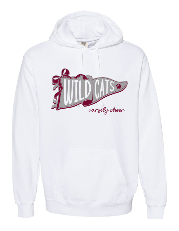 Plano Senior Cheer White Comfort Color Pennant Hoodie