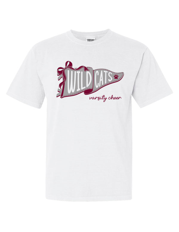 Plano Senior Cheer White Comfort Color Pennant Tee