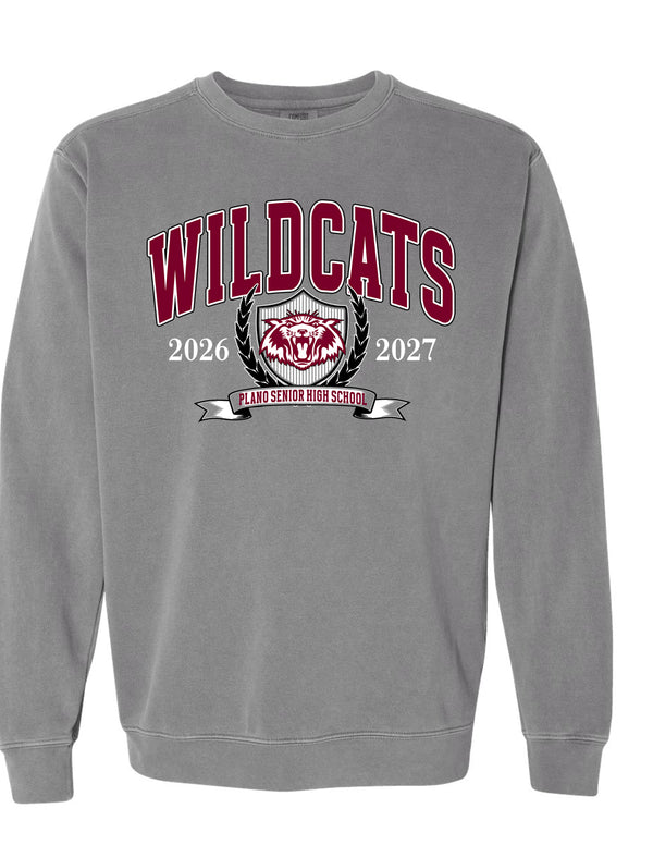Plano Senior Cheer Gray Comfort Color Crewneck