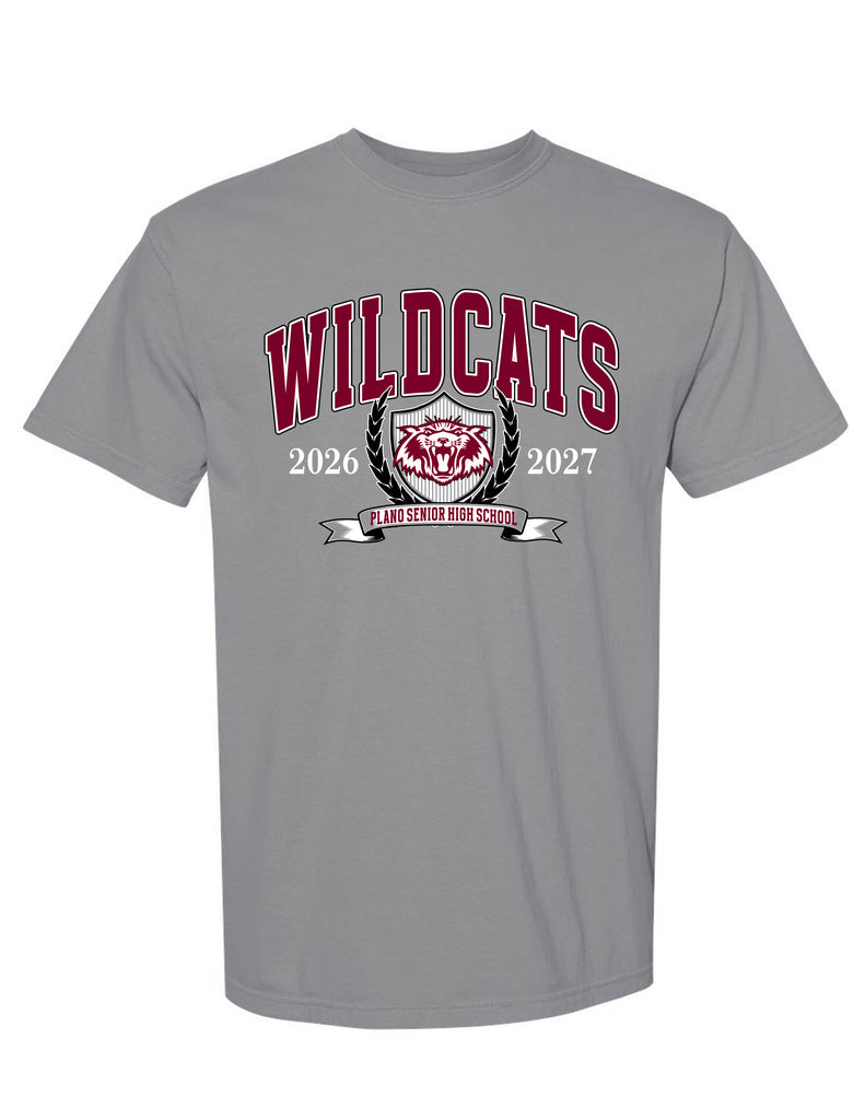 Plano Senior Cheer Gray Comfort Color Tee