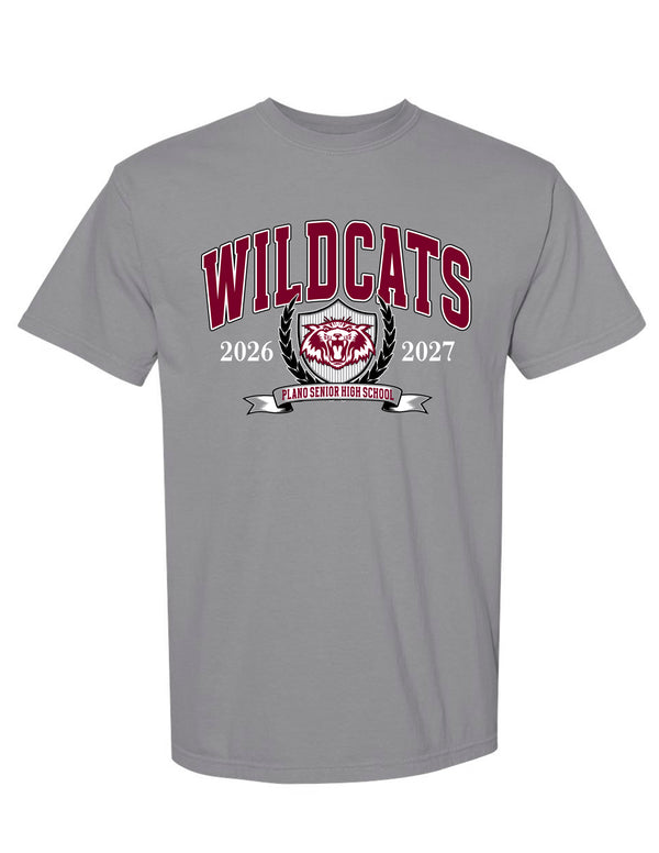 Plano Senior Cheer Gray Comfort Color Tee