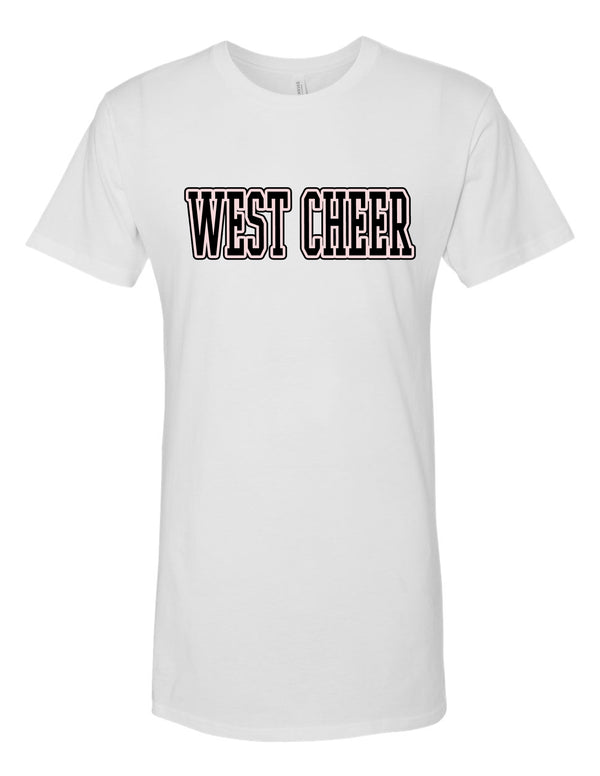 Plano West Cheer White Bella Jersey Knit Tee