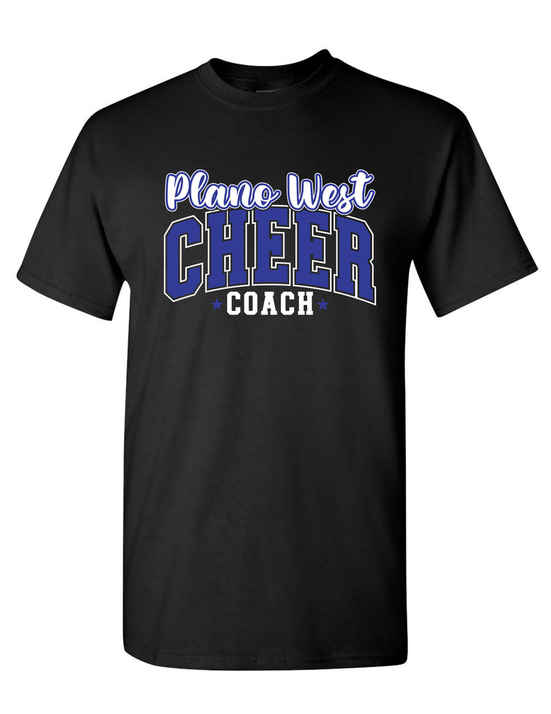 Plano West Cheer Black Coach Tee