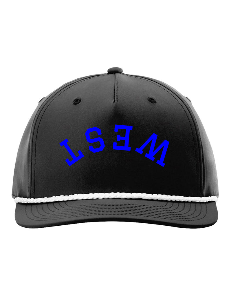 Plano West Richardson Rope Hat Black Snap Upside Down