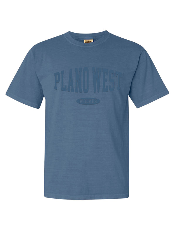 Plano West Wolves Puffy Print Daily Drills Inspired CC Blue Jean Tee