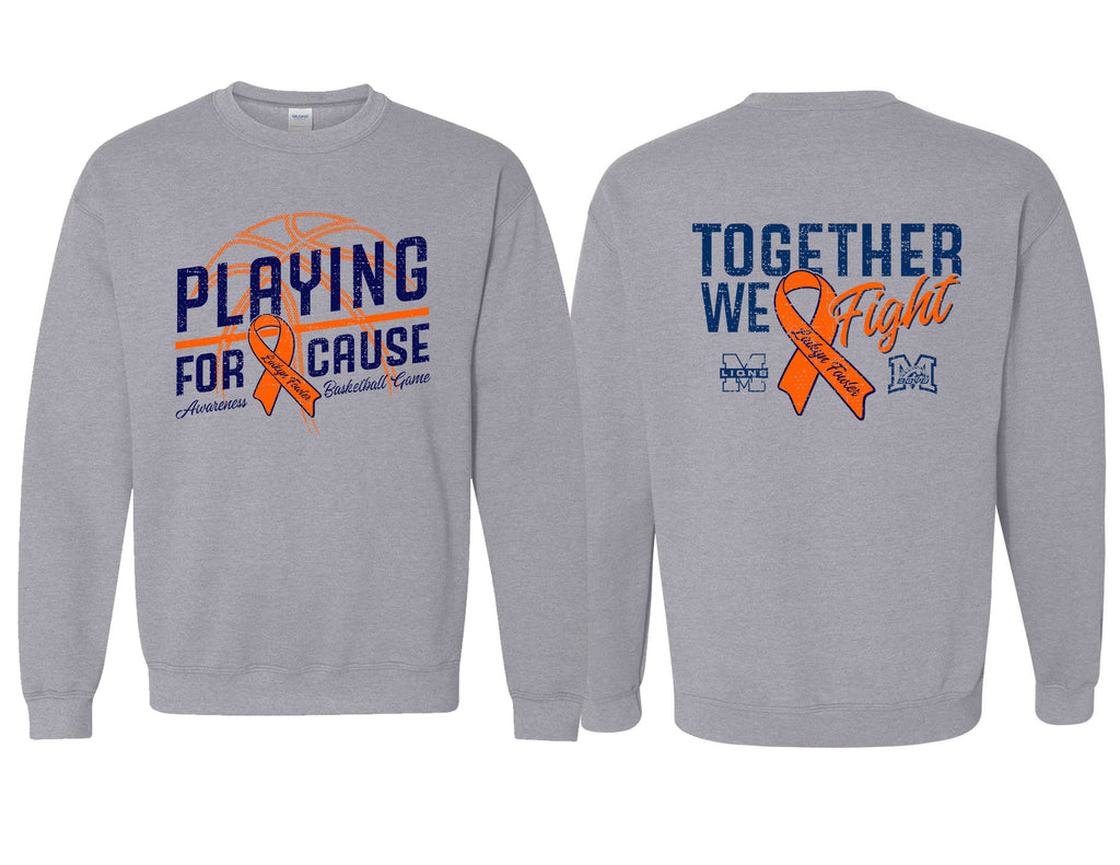 McKinney High Basketball Playing For A Cause Crewneck Sweatshirt