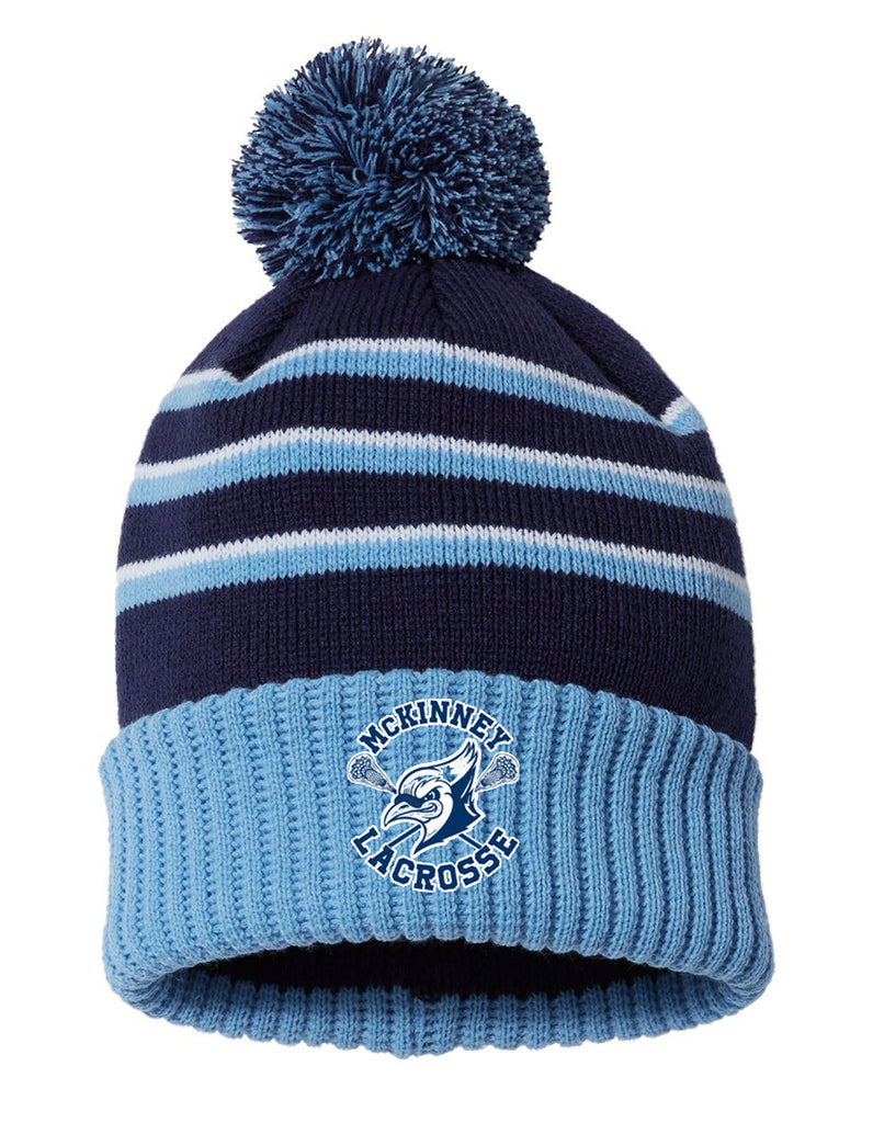 McKinney Lacrosse Pom Beanie with Embroidered Logo