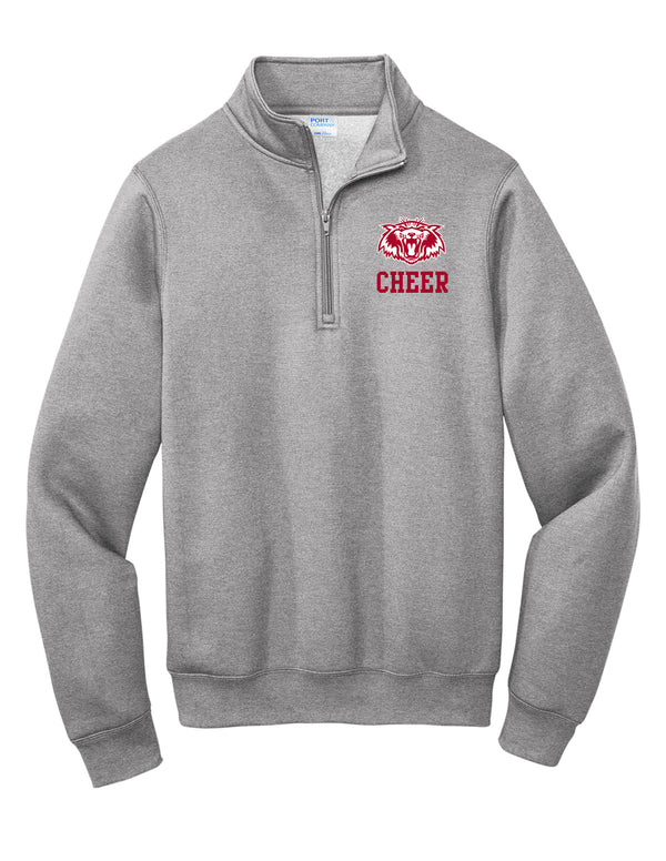 Plano Senior Cheer Gray Port & Co. Quarter Zip (With or Without CHEER)