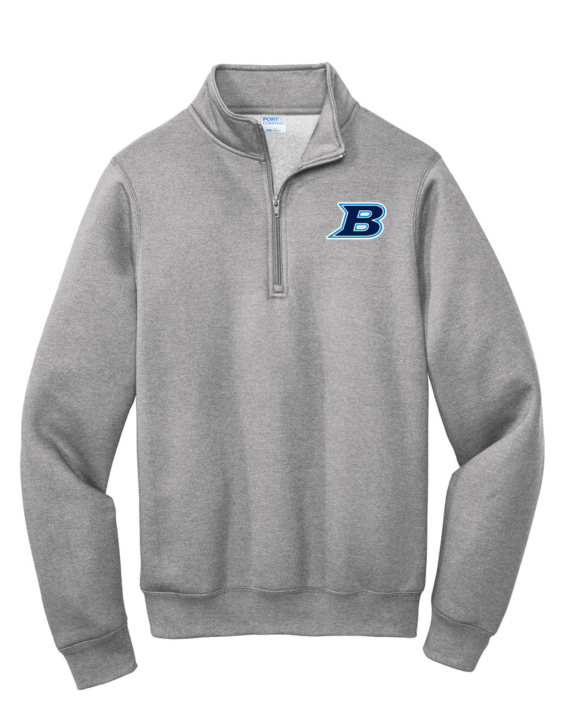 LD Bell Port & Co 1/4 Zip w/ Embroidery Gray