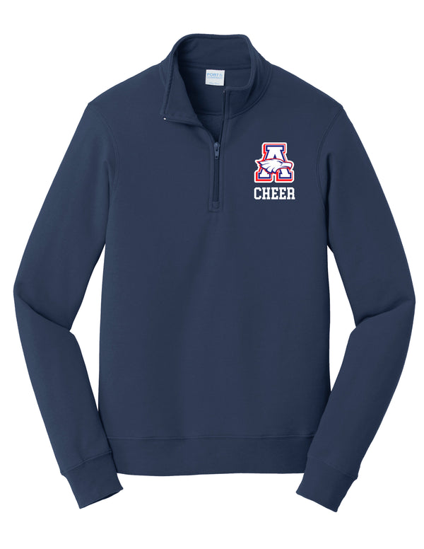 Allen Cheer Port & Co Navy Quarter Zip (Logo With or Without "CHEER")