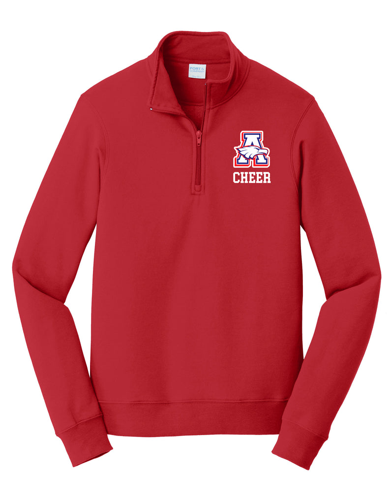Allen Cheer Port & Co Red Quarter Zip (Logo With or Without "CHEER")