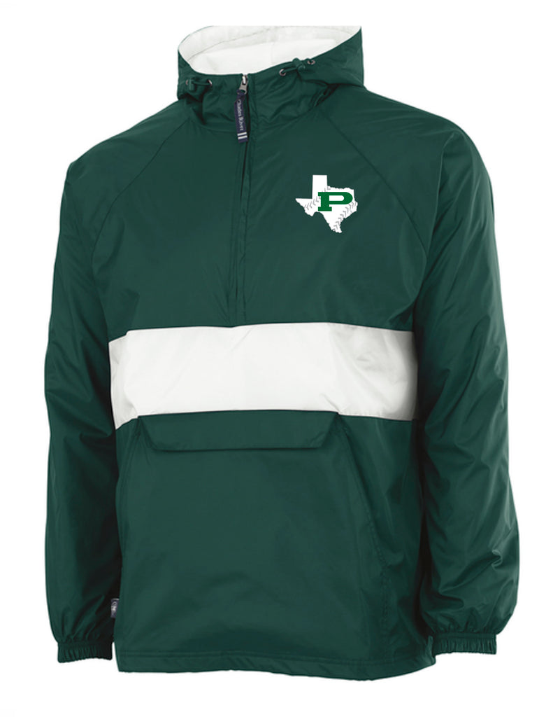 Prosper Baseball Charles River Dark Green & White All-Weather Pullover Texas Ball Logo