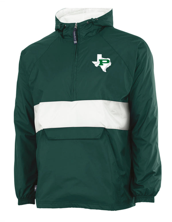 Prosper Baseball Charles River Dark Green & White All-Weather Pullover Texas Ball Logo