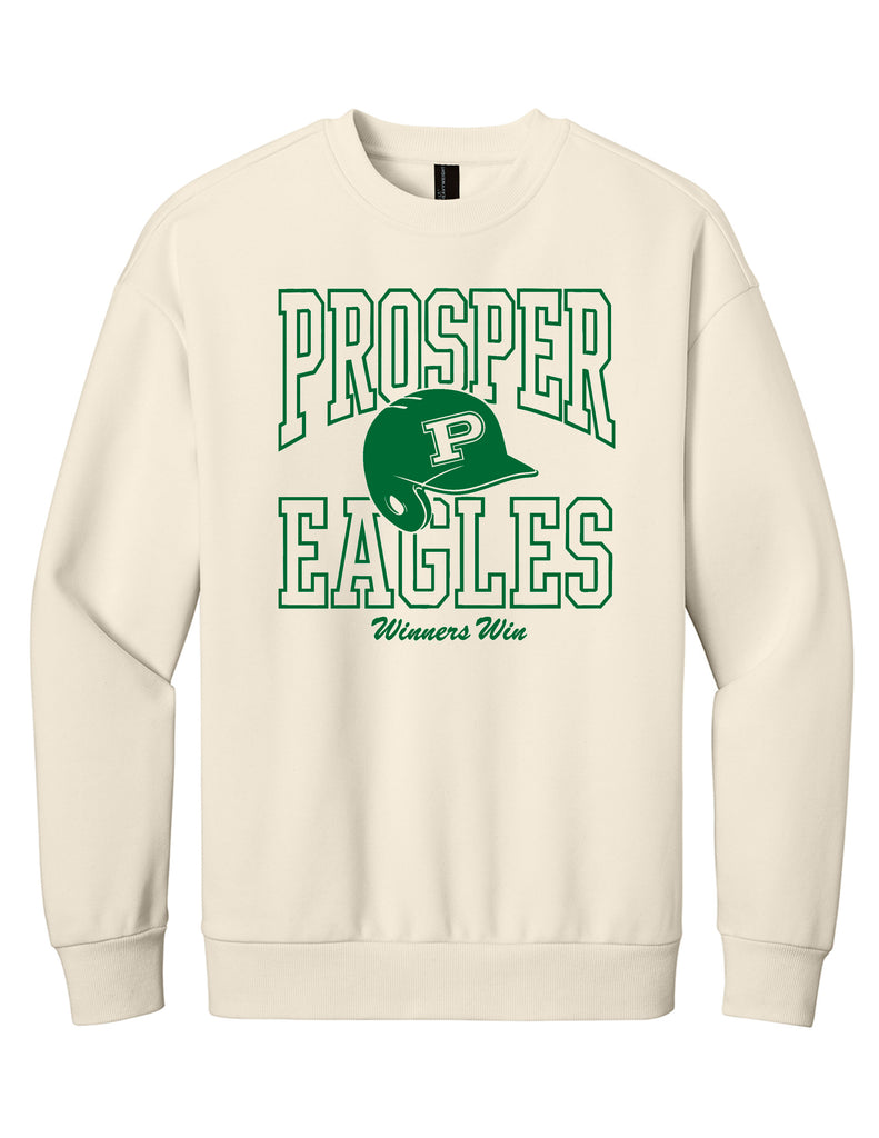 Prosper Baseball Helmet Design Ivory District Crewneck
