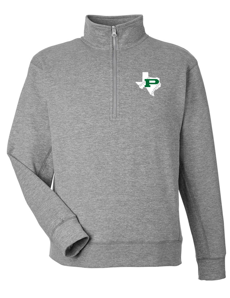 Prosper Baseball J America Gray Unisex Quarter Zip Sweatshirt